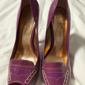 Jessica Simpson Purple Peep-Toe Stilettos Size 9